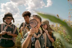 A Girl Holding Magnifying Glass